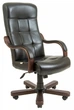 Офисное Кресло Руководителя Virginia Кожа Wood Lux М1 Tilt Черное - изображение 1