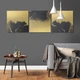 Модульная картина из трех частей Black and Gold 111x35 см (MK322405) - изображение 4