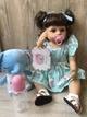 Лялька Реборн Reborn брюнетка NPK DOLL силіконова 55 см - зображення 7