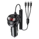 Адаптер автомобільний USAMS C22 Dual USB Car Charger With 3IN1 Spring Cable US-CC119 | 2USB, 3.4A | - зображення 1