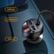 Адаптер автомобільний USAMS C22 Dual USB Car Charger With 3IN1 Spring Cable US-CC119 | 2USB, 3.4A | - зображення 8