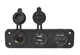 Накладная панель авто юсб зарядка USB 2.1+2.1А с вольтметром и авто розетка прикуриватель на рамке 3 - изображение 1