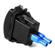 Автомобильная USB зарядка QC 3.0 + PD Type-C с вольтметром в место штатной кнопки, заглушки Red - изображение 5