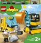 Zestaw klocków LEGO DUPLO Town Ciężarówka i koparka gąsienicowa 20 elementów (10931) - obraz 1