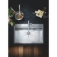Мойка для кухни GROHE из нержавеющей стали Sink K800 1024x560мм прямоугольная врезная матовая 0.7мм с сифоном 31586SD0 - изображение 7