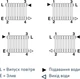 Радиатор стальной DELONGHI Multicolumn 1500 2-6 Config 0 с боковым подключением 1/2" RAL9016 - изображение 3
