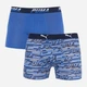 Набір трусів-боксерів чоловічих бавовняних Puma Logo Aop Boxer 2P 501003001010 2 шт M Сині з білим (8718824805290) - зображення 1