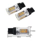 Светодиодная LED лампа в поворот красного фонаря 7440 T20 W21W W3x16d 48 SMD 3030 12V с обманкой Жёлтая Avtoexpect (74217) - изображение 2