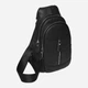 Сумка-слинг мужская кожаная Laras K10318-black Черная (ROZ6400008852) - изображение 1