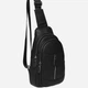 Сумка-слинг мужская кожаная Laras K10318-black Черная (ROZ6400008852) - изображение 4