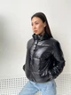 Жіноча демісезонна куртка дута коротка К&ML 0015 M - L (46 - 48) Чорний ( 0015 - 04) - зображення 3