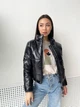 Жіноча демісезонна куртка дута коротка К&ML 0015 M - L (46 - 48) Чорний ( 0015 - 04) - зображення 4