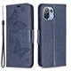 Чехол-книжка с рисунком UniCase Butterfly Pattern для Xiaomi Mi 11 Lite / 11 Lite NE - Dark Blue - изображение 2