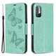 Чехол-книжка с рисунком UniCase Butterfly Pattern для Xiaomi Redmi Note 10 5G / Poco M3 Pro - Green - изображение 2