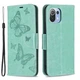 Чехол-книжка с рисунком UniCase Butterfly Pattern для Xiaomi Mi 11 Lite / 11 Lite NE - Green - изображение 2