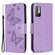 Чехол-книжка с рисунком UniCase Butterfly Pattern для Xiaomi Redmi Note 10 5G / Poco M3 Pro - Purple - изображение 2
