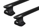 Багажник на гладкую крышу Thule Wingbar Evo Rapid Black для Skoda Rapid (mkI)(лифтбек); Seat Toledo (mkIV) 2012-2019 (TH 7113B-754-1713) - изображение 1