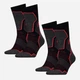 Набор мужских носков HEAD Hiking Crew 2P Unisex 781001001-232 43-46 2 пары Черный/Красный (8718824473710) - изображение 1