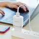 Зарядне мережеве BOROFONE BA36A High speed QC3.0 (1USB 3A 18W) Micro USB Білий - зображення 2