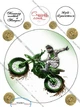 Сахарна їстівна картинка Мотоцикл, хлопцю вис. 5 см Ø19 см для чоловіка, парня на торт і топпери (SNP - 00411) - изображение 3