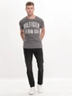 Футболка хлопковая длинная мужская Tommy Hilfiger 9156.3 S Серая - изображение 3