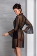 Женский эротический прозрачный халат LOVELIA PEIGNOIR - Passion L/XL Черный ( SO4771 ) - изображение 2