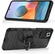 Комбинированный противоударный чехол с кольцом Armor для Xiaomi Redmi Note 10 Pro Black - зображення 4