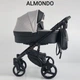 Детская коляска Baby Pram 2в1 Almondo Grey/Black Еко кожа и Текстиль - изображение 1