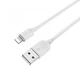 Кабель зарядки BOROFONE BX14 (2.4A) (1M) Лайтнінг для Apple Lightning to USB для iOS пристроїв iPhone 6/7/8/X/Xs/11/12/13/14/15/Pro Max Білий - изображение 1