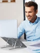 Подставка складная металлическая для ноутбуков и планшетов STR Aluminum Laptop Stand X7, до 15.6 дюймов, серебристая - изображение 10
