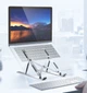 Подставка складная металлическая для ноутбуков и планшетов STR Aluminum Laptop Stand X7, до 15.6 дюймов, серая - изображение 2