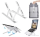 Подставка складная металлическая для ноутбуков и планшетов STR Aluminum Laptop Stand X7, до 15.6 дюймов, серебристая - изображение 1