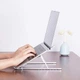 Подставка складная металлическая для ноутбуков и планшетов STR Aluminum Laptop Stand X7, до 15.6 дюймов, серая - изображение 5