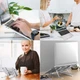 Подставка складная металлическая для ноутбуков и планшетов STR Aluminum Laptop Stand X7, до 15.6 дюймов, серая - изображение 6