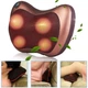 Масажна Подушка MASSAGE PILLOW QY-8028-2 (по 2 ролика) з інфрачервоним підігрівом для шиї і спини універсальна Коричневий (813415) - зображення 3