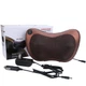 Масажна Подушка MASSAGE PILLOW QY-8028-2 (по 2 ролика) з інфрачервоним підігрівом для шиї і спини універсальна Коричневий (813415) - зображення 5