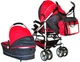 Універсальна коляска 2 в 1 NeoBaby NB702 Червоно-чорна - зображення 2