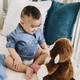 Інтерактивна іграшка Baby GUND Animated Clappy The Monkey Мавпочка яка плескає анг.мова (6052184) - зображення 6