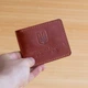 Обложка из натуральной кожи на удостоверение участника боевых действий УБД коричневая - изображение 4