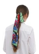 Краватка Твилли авторський MyScarf one size чорно-зелений з принтом - зображення 1