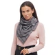 Шарф женский "Эдинбург" большой MyScarf теплый one size серый костюмная клетка на пуговице - изображение 1
