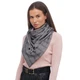 Шарф женский "Эдинбург" большой MyScarf теплый one size серый костюмная клетка с кольцами - изображение 1