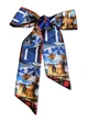 Краватка Твилли авторський MyScarf one size синій з принтом Замок - зображення 4