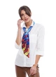 Краватка Твилли авторський MyScarf one size синій з принтом - зображення 2