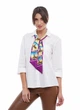 Краватка Твилли авторський MyScarf one size бузковий з принтом Париж - зображення 2