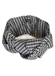 Тюрбан MyScarf теплый one size черно-белый с узлом в клетку - изображение 2