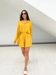Костюм жіночий сорочка та шорти K&ML 574 L-XL (48-50) Гірчичний (574-03) - зображення 2