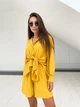 Костюм жіночий сорочка та шорти K&ML 574 L-XL (48-50) Гірчичний (574-03) - зображення 5