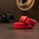 Женский текстильный ремень 90х1,6 см Vintage Красный 000206171 - изображение 5
