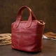 Сумка кросс-боди через плечо женская из натуральной кожи средняя Vintage leather-20405 Красная - изображение 5